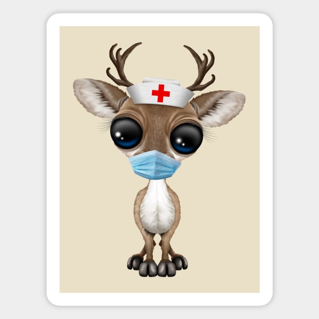 Cute Baby Reindeer Nurse Magnet by jeffbartels